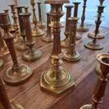 set of 30 candlesticks and candlesticks in gilded brass