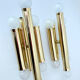 Pair Vintage Brass Wall Sconces, 60s