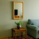 Vintage mirror design with bamboo and wicker frame, Italy, 1980s.