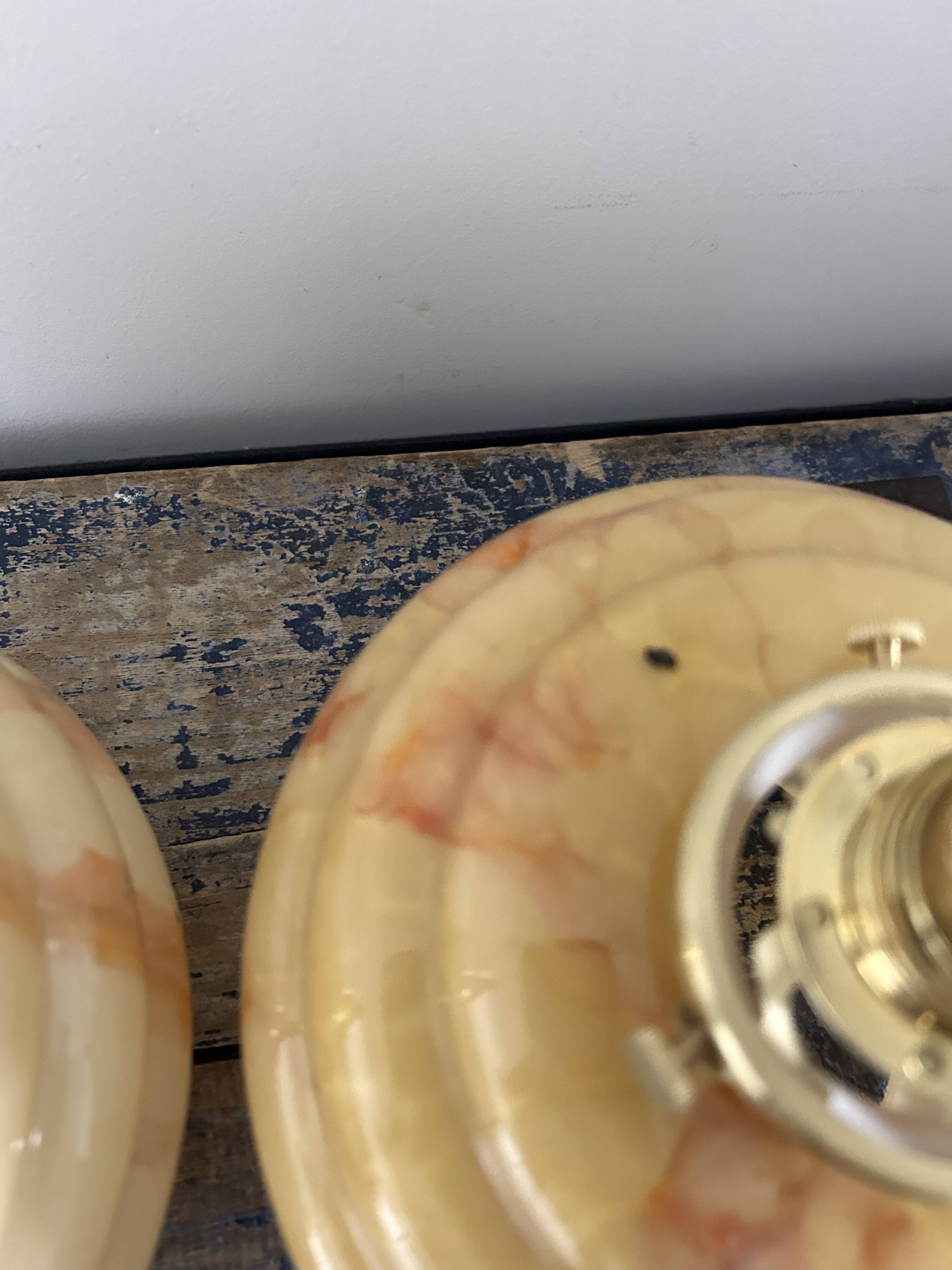 Pair of Art Deco globe wall lights