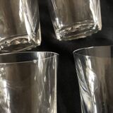 Set of 6 Lalique modernist glasses 1960 Kent crystal tumblers.