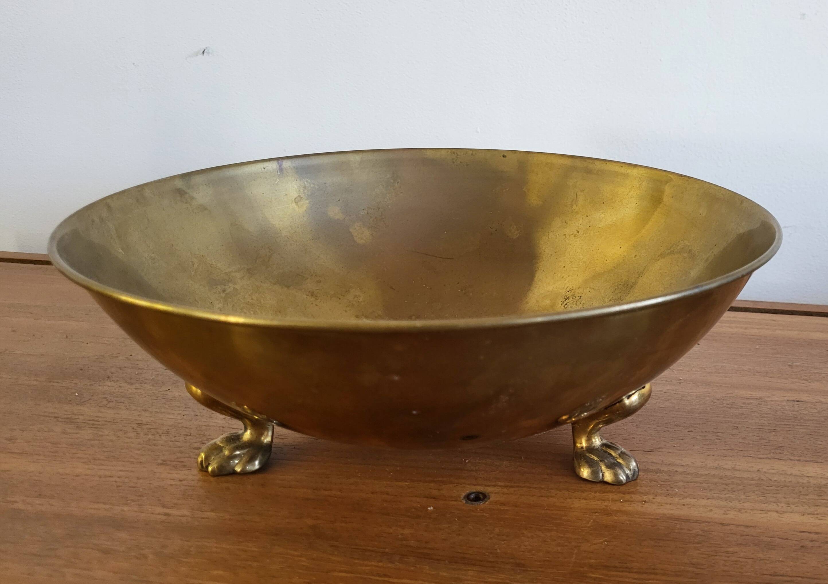 Round brass dish