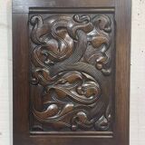 Pair of carved oak panels by Joseph Savina (1901-1983)