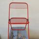 Red mesh folding chair Taulin 80s