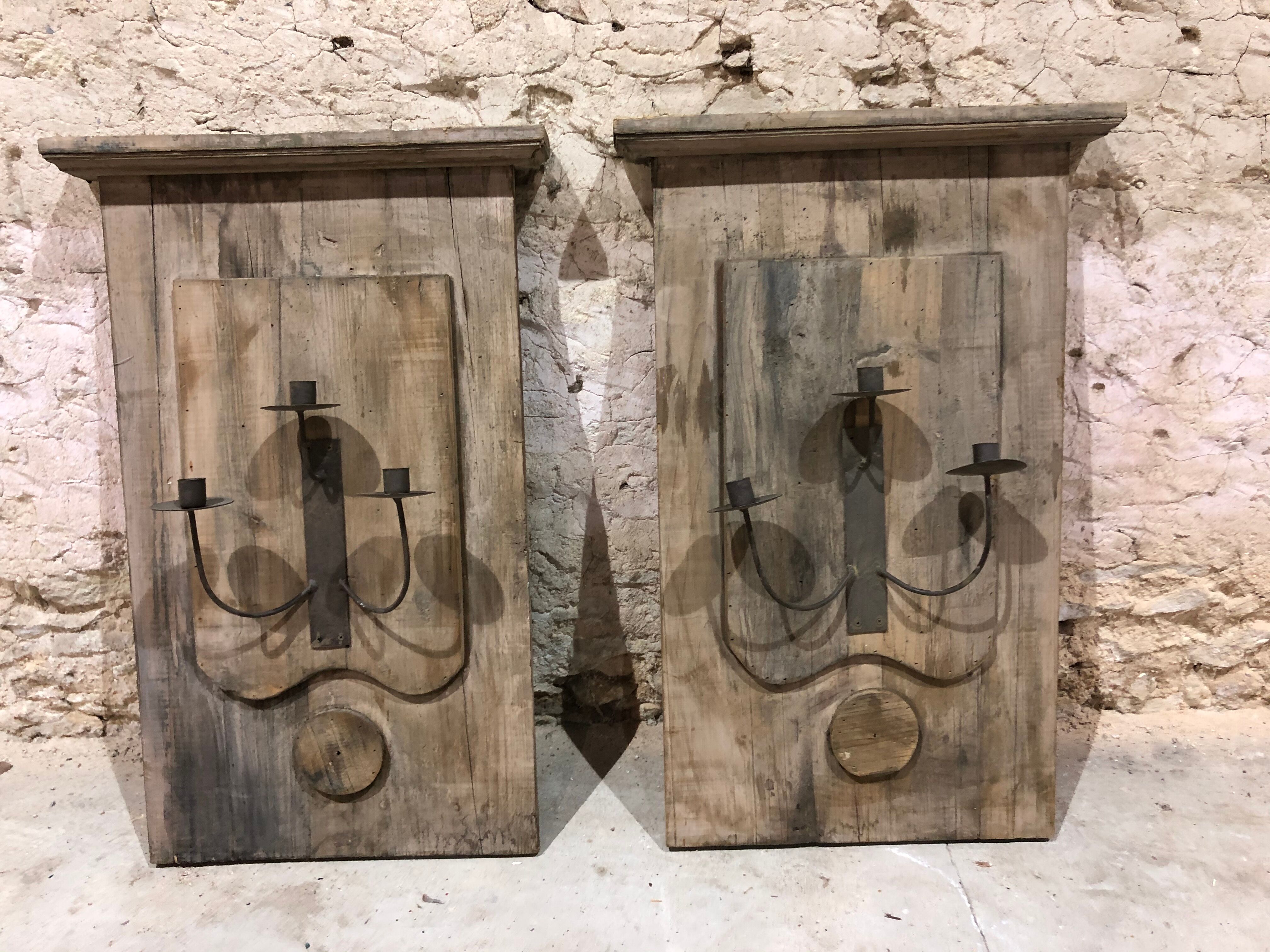Decorative appliques made from old wood