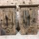 Decorative appliques made from old wood