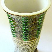 Vase cornet art deco porcelain enamelled of Lucien Brisdoux (1878-1963)
