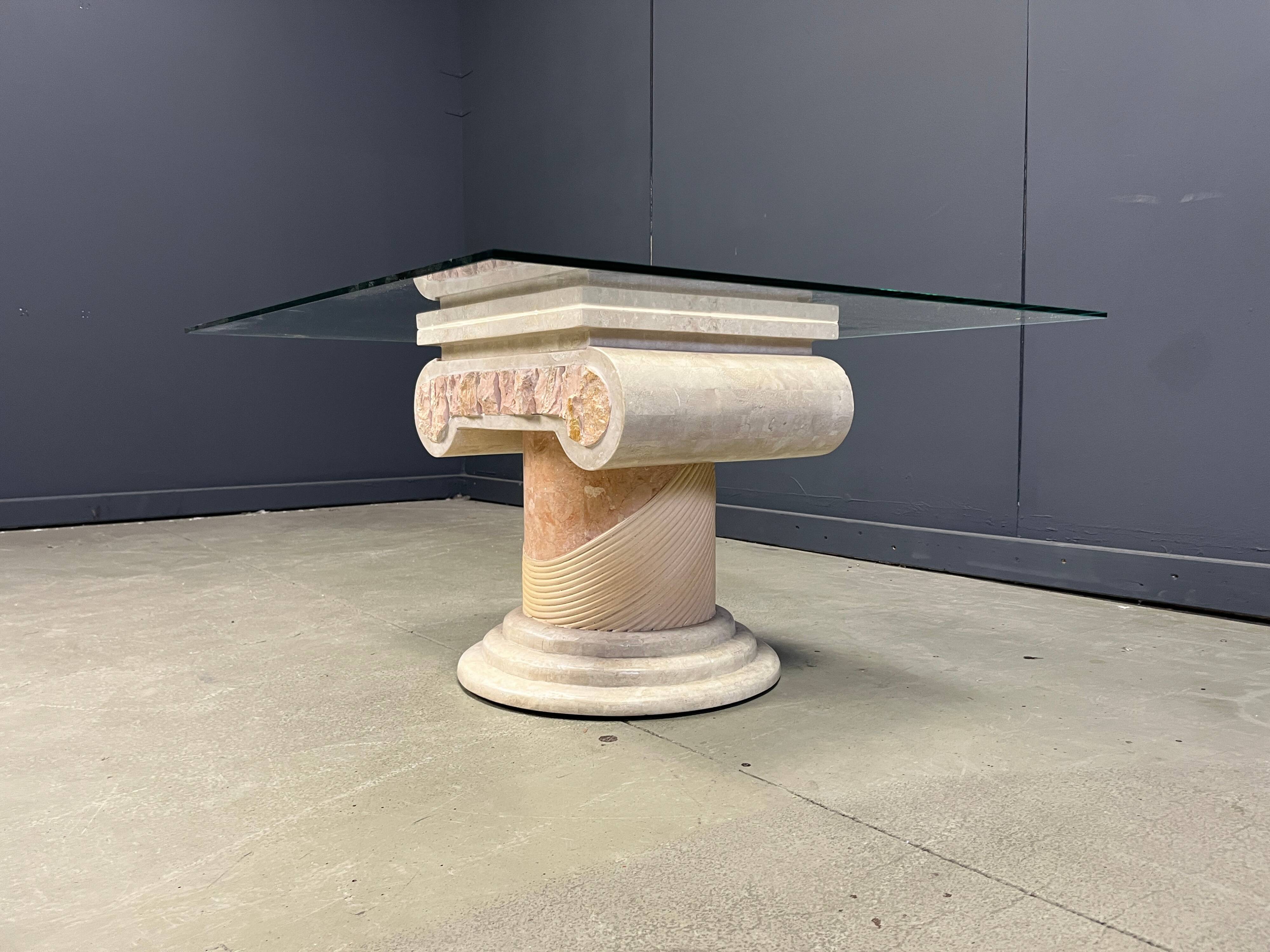 Tesselated column coffee table by Maitland Smith, 1970s