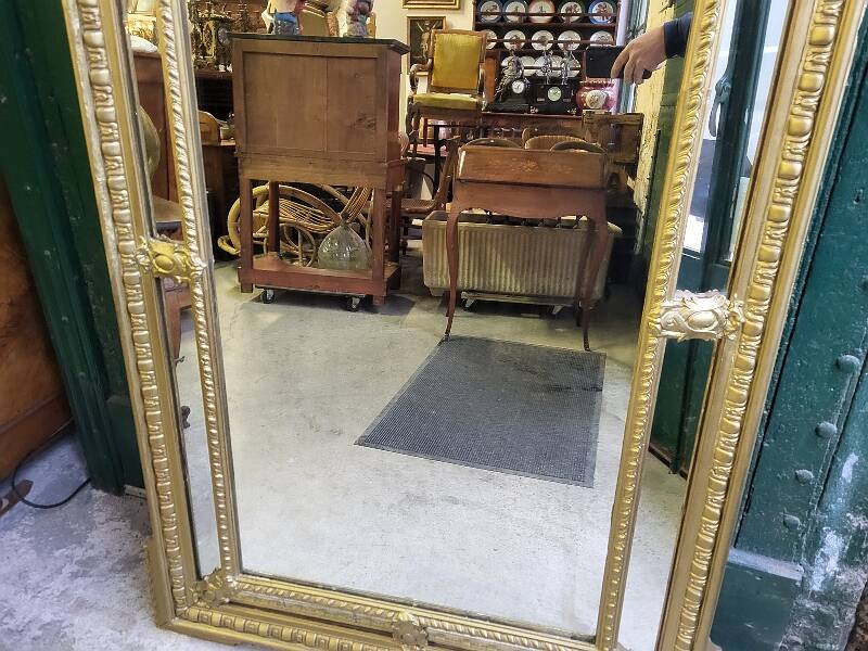 Large framed mirror from the 19th century
