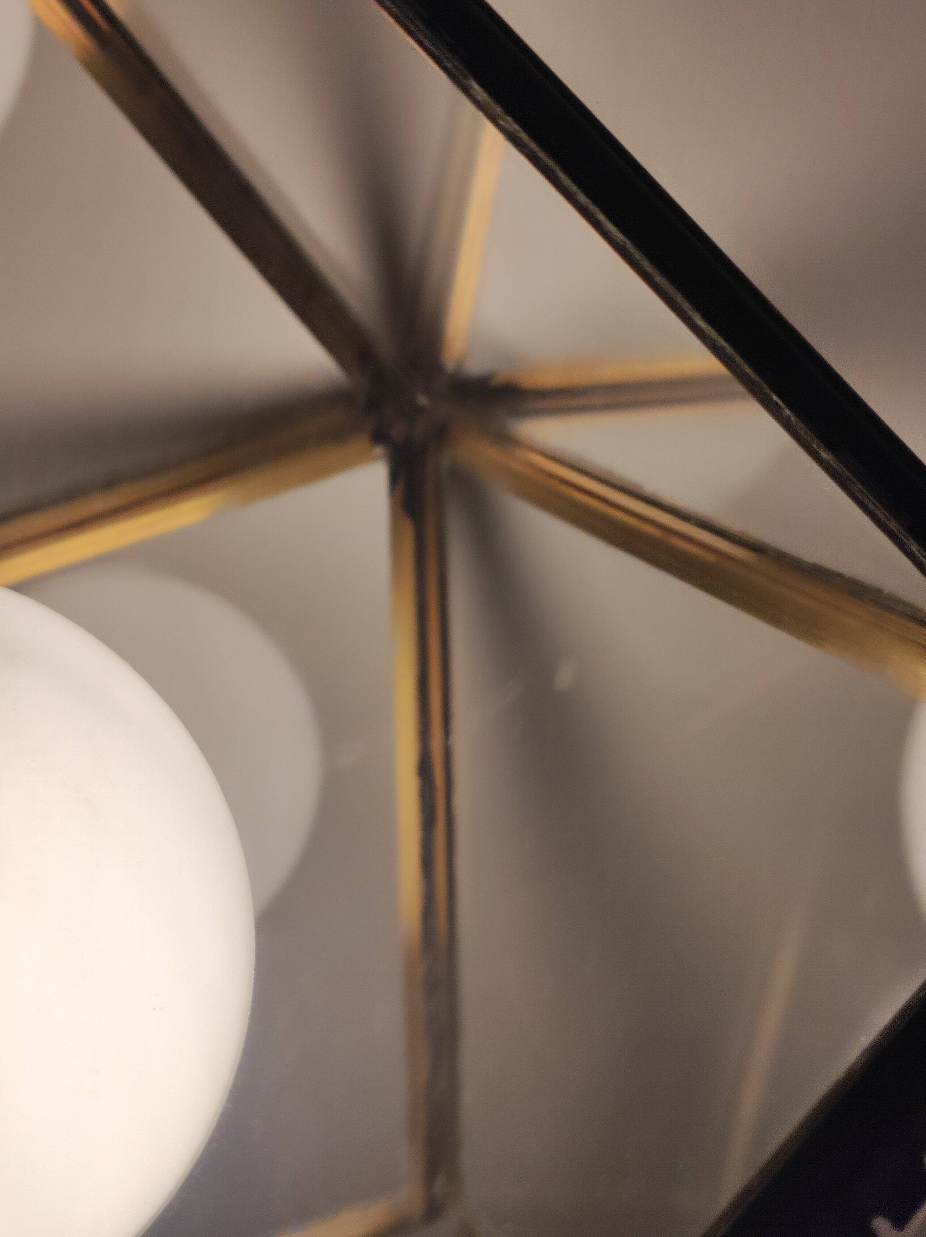 Lantern walkable glass and brass