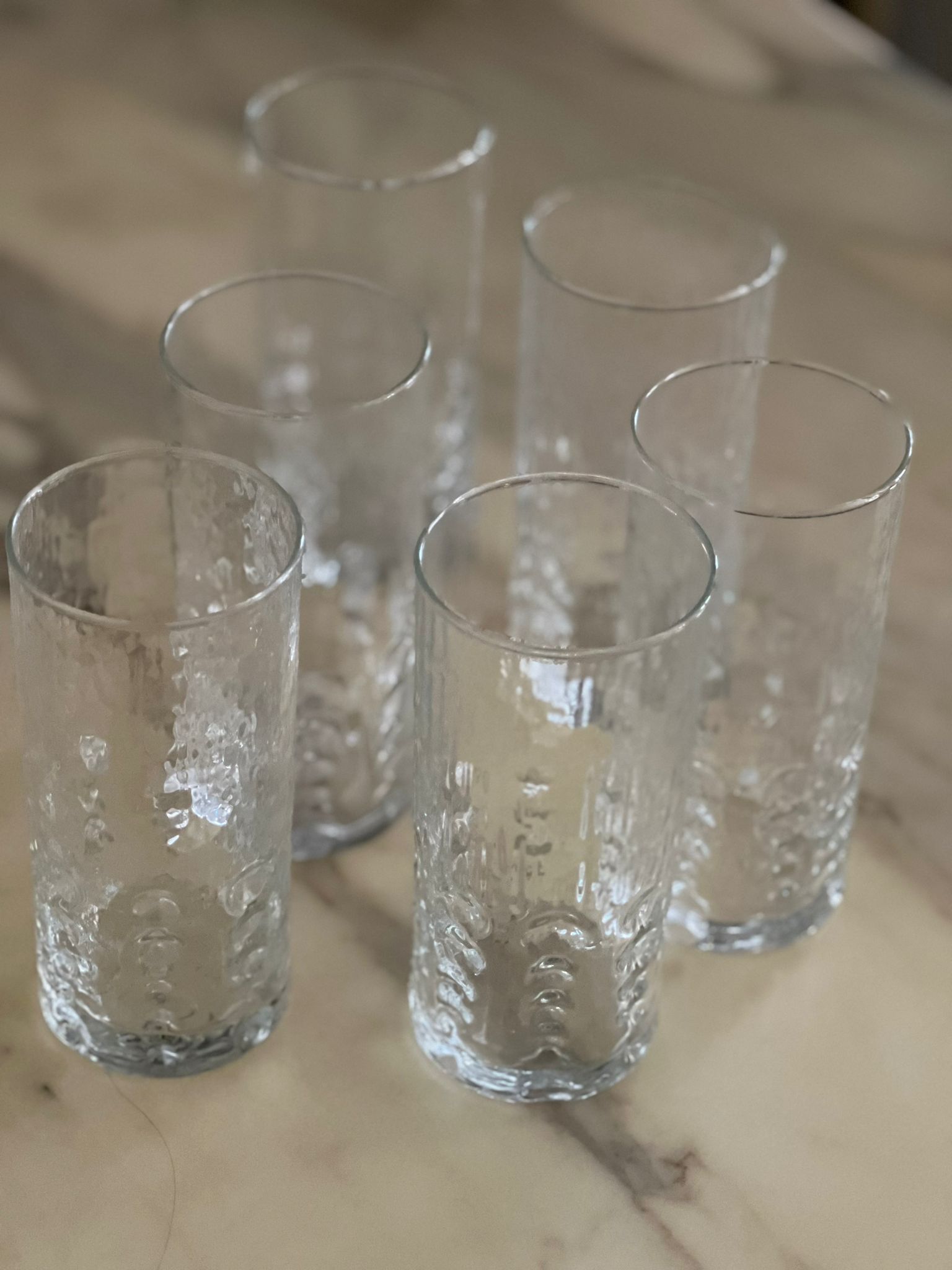 Set of 6 bubble glasses bp 1970