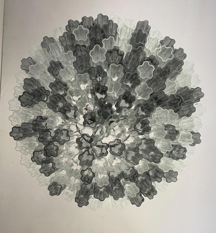 Venetian Lustre In Murano Glass Grey/Blue And Transparent