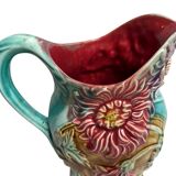 Barbotine pitcher jug from Onnaing Earthenware Factory circa 1900
