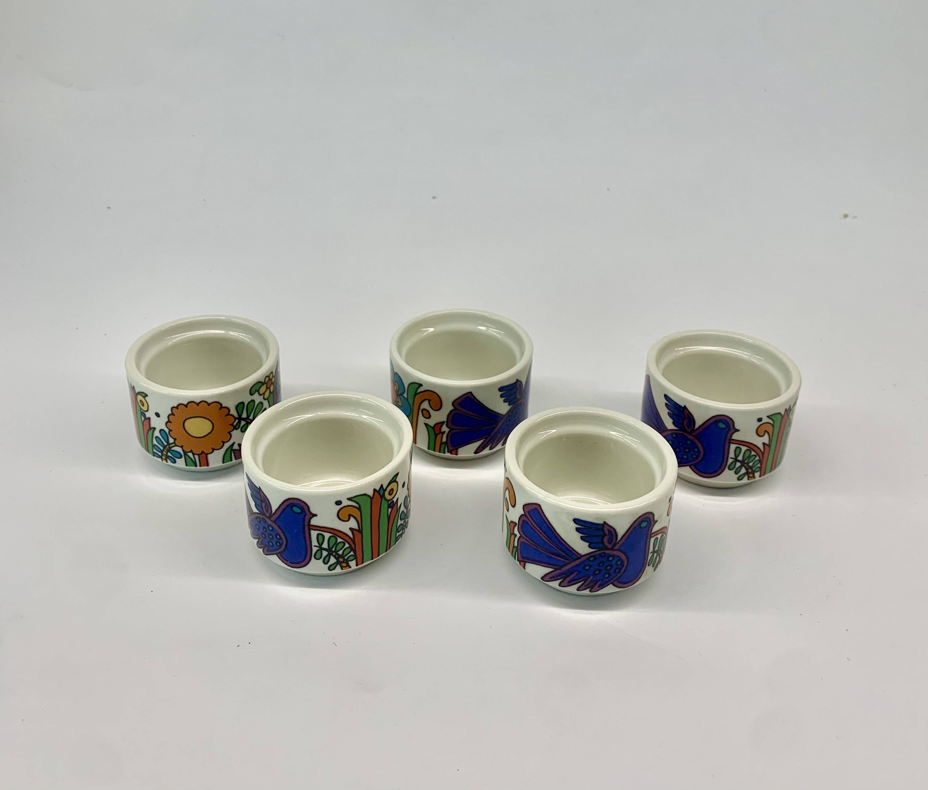 Ensemble de 5 coquetiers Villeroy & Boch Acapulco
