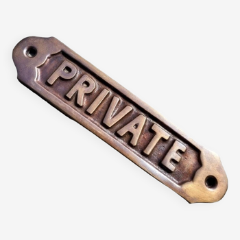 PRIVATE iron sign