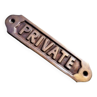 PRIVATE iron sign