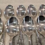 12 silver-plated coffee spoons by Christofle Marly, 13.6 cm