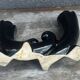 Vallauris Black Ceramic Candle Holder from the 50s