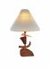 Lampe de table sculpturale en teck danois vintage des années 50.
