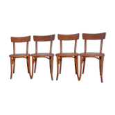 Lot de quatre chaises bistrot Thonet