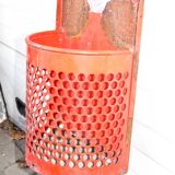 Industrial vintage metal community trash can