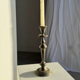 Large antique silver-plated candlestick H29 D10.5