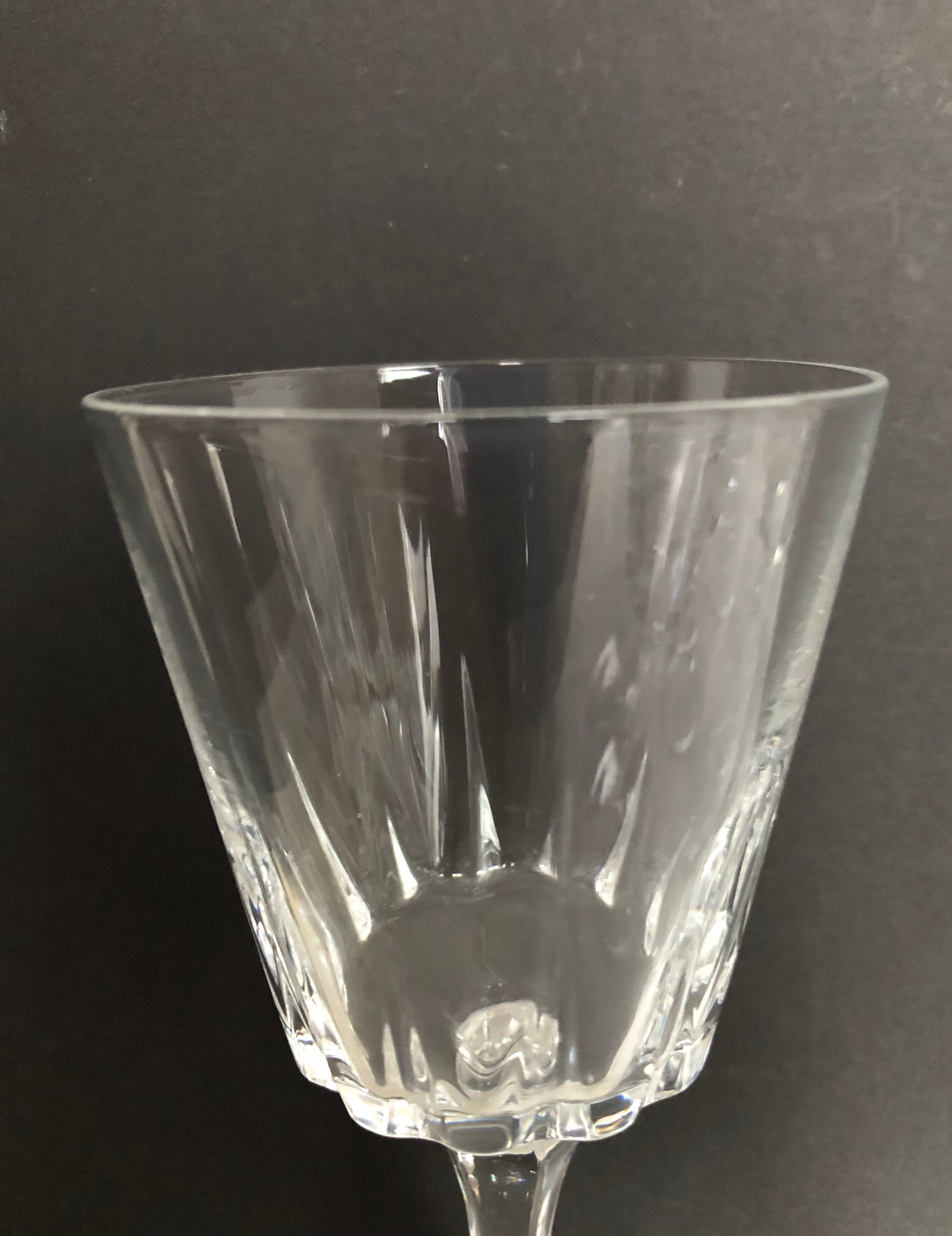 6 crystal water glasses
