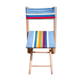 Canvas and wood chair, 50s