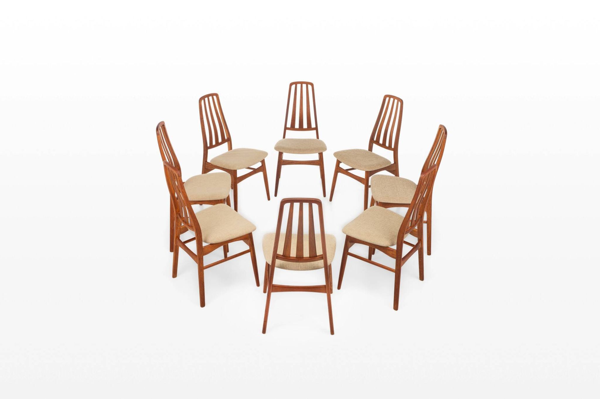 Ensemble de 8 chaises à repas de Vamdrup Stolefabrik, Danemark 1960