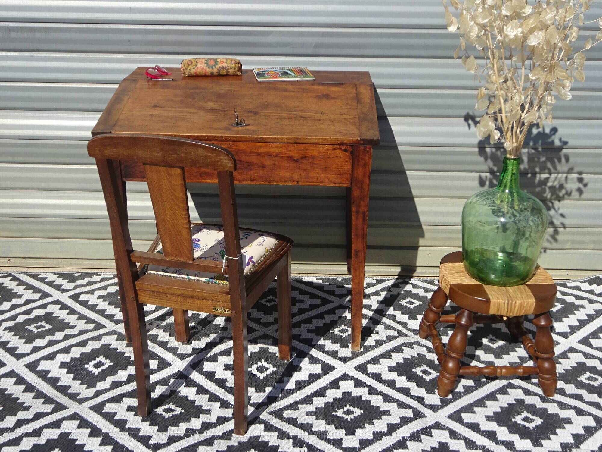 vintage desk with storage