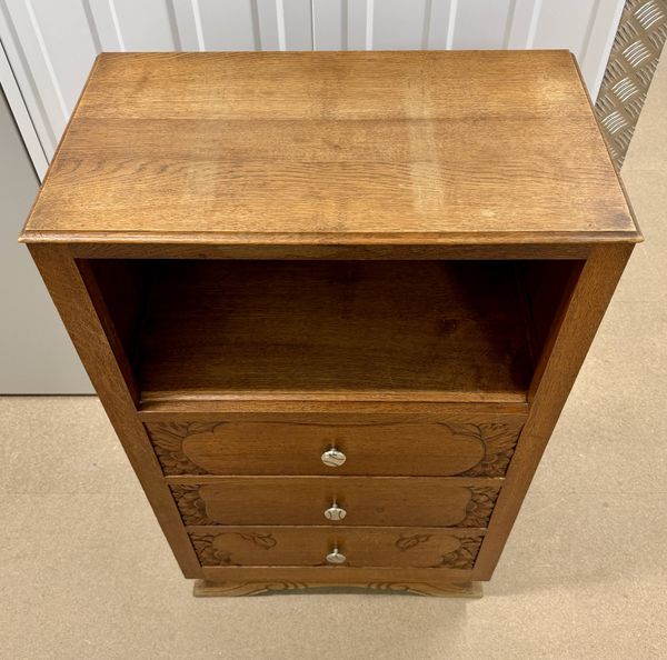 Meuble d’appoint ancien Art déco 1930 (type confiturier / chiffonnier)