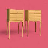 Pair of vintage Louis XV style bedside tables