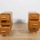 Art Deco Nightstands, Former Czechoslovakia, 1950s, Set of 2