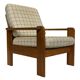 Vintage armchair set of 2 pinewood pine 70s design