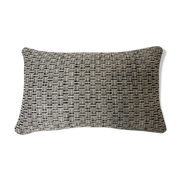 Cushion beige black white pattern