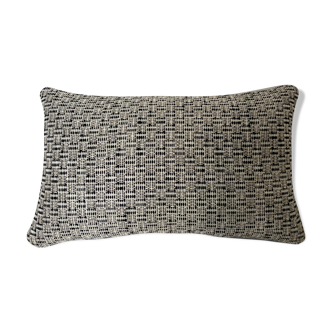 Cushion beige black white pattern