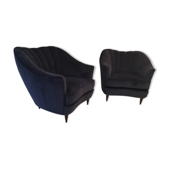 Pair of Club chairs circa 40 Italian