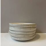 6 Enameled stoneware plates - dessert plates