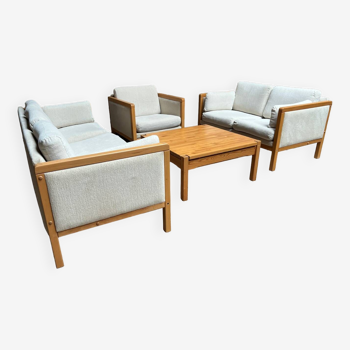 Designer coffee table armchair sofa set 1980