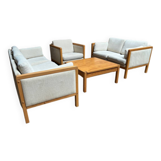 Designer coffee table armchair sofa set 1980