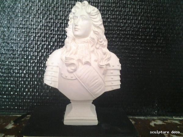 Bust in cast plaster Louis XIV