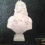 Bust in cast plaster Louis XIV