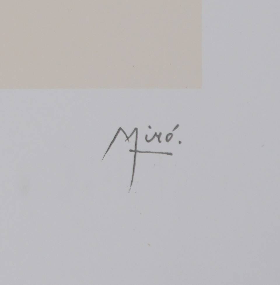 Joan Miró: Surrealist Couple, signed lithograph