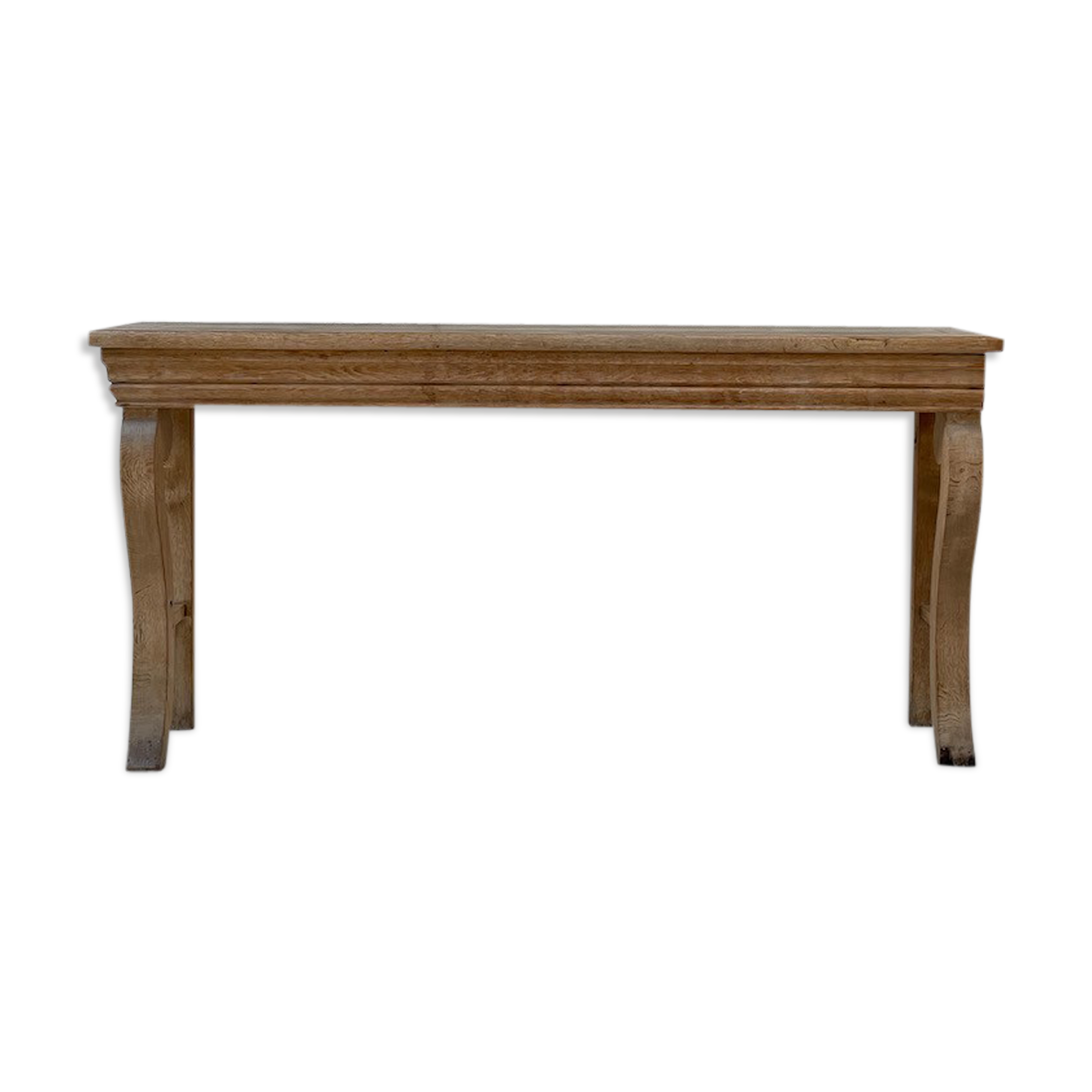 Raw oak butt console