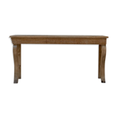 Raw oak butt console