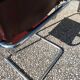 Set of 6 brown leather armchairs