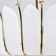 Grand chandelier Rupert Nikoll 27" mid-century brass with leaves, Austria, 1950.