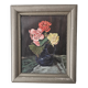 Tableau Huile sur Panneau Nature morte - bouquet de Roses Signé Schwarz