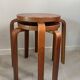 Pair of Artek stools model E60 (rare version with 4 legs), Alvar Aalto