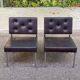 Scandinavian chair in faux leather and chrome steel 1980